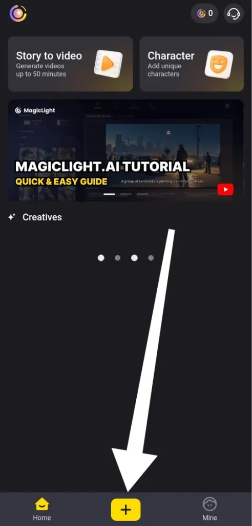 Steps 2: Open AI Video Generator Tool and Choose Script